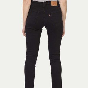 LEVI'S 501 Black High Rise Skinny Jeans 27 x 32